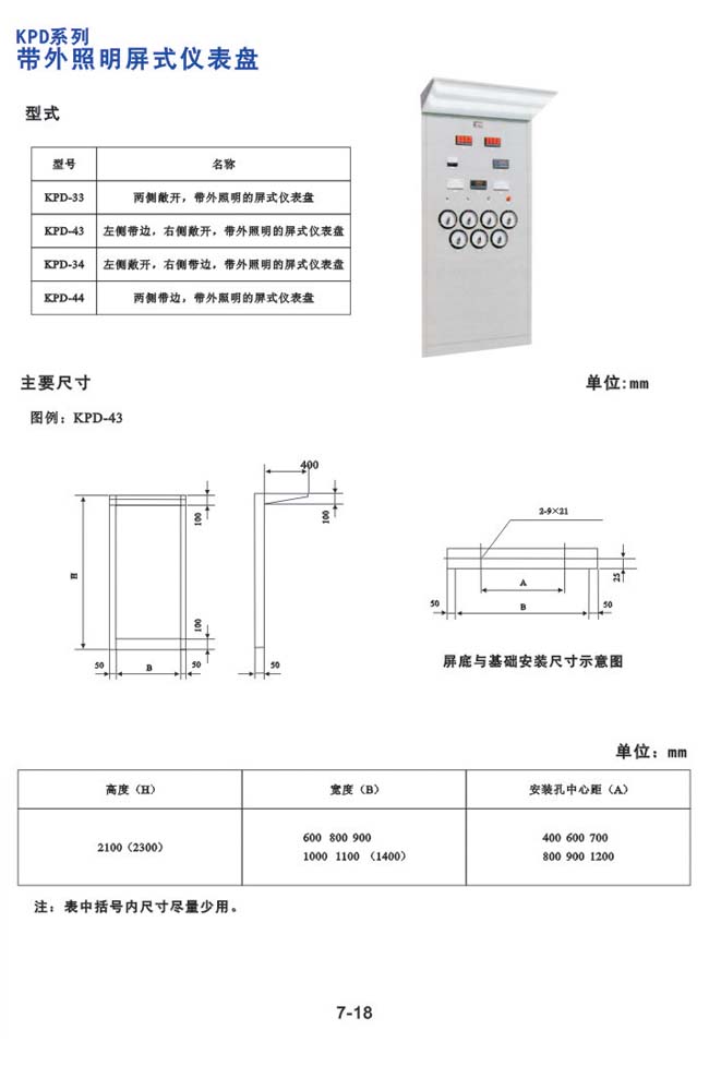 KPD系列-帶外照明屏式儀表盤